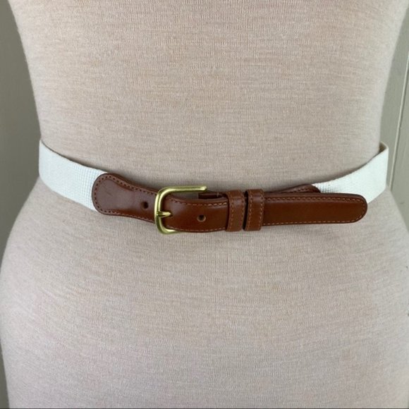 Vintage Authentic Coach Natural Linen and Leather Belt - Picture 6 of 11
